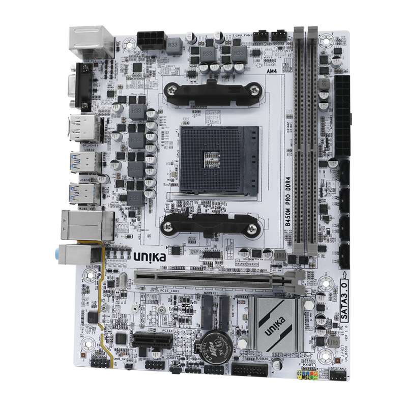 UNIKA UN-B450M PRO DDR4 Blizzards AMD White Mirco-ATX Motherboard - Image 4